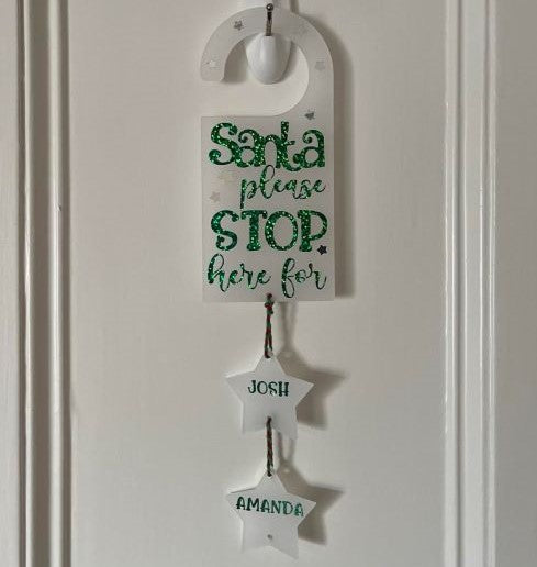 Santa Stop Here Door Hanger