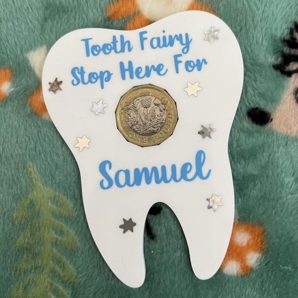 Personalised Tooth Fairy Coin Holder