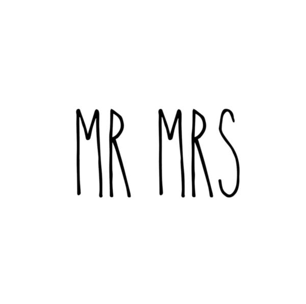 2 Rae Dunn Inspired MR/MRS Vinyl Decals